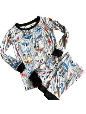Little Sleepies Boys Bamboo Pirate Ship Pajamas PJs Set - Size 2T